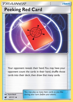 Peeking Red Card