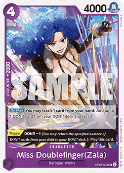 Miss Doublefinger(Zala) (OP05-073) (V.1)