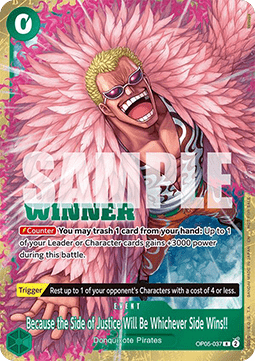 Because the Side of Justice Will Be Whichever Side Wins!! (OP05-037) (V.2)