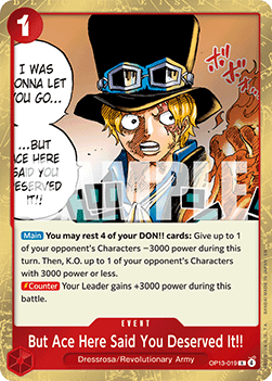 But Ace Here Said You Deserved It!! (OP13-019)