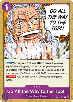 Go All the Way to the Top!! (OP13-077)