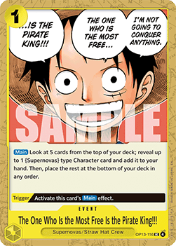 The One Who Is the Most Free Is the Pirate King!!! (OP13-116)