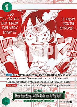 I Know You're Strong... So I'll Go All Out from the Very Start!!! (OP13-040) (V.1)