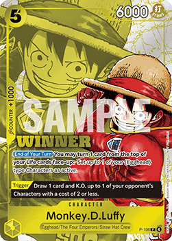 P-106 Monkey D.Luffy Stamp WINNER 🇬🇧
