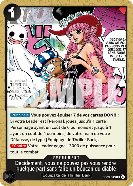 EB03-049 Décidément, vous ne pouvez pas vous rendre quelque part sans faire un boucan du diable x4