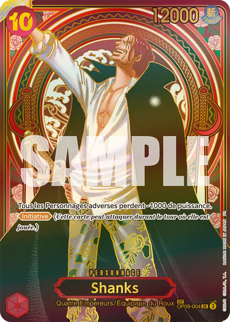 OP09-004 Shanks SP Card Gold Version