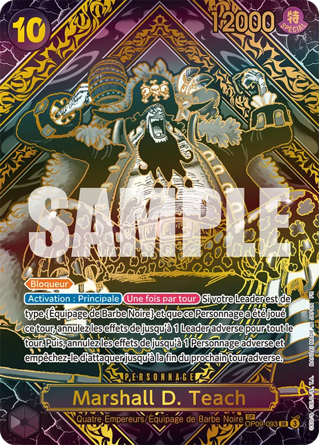 OP09-093 Marshall D. Teach SP Card Gold Version