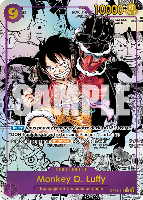 OP09-119 Monkey D. Luffy Secrete Rare Manga