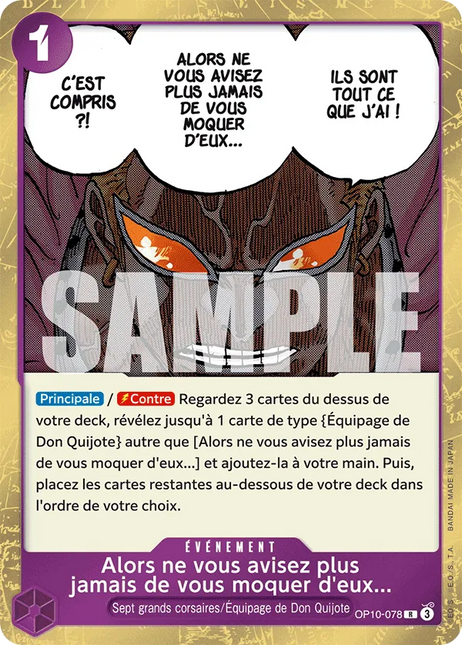 OP10-078 Alors ne vous avisez plus jamais de vous moquer d'eux...