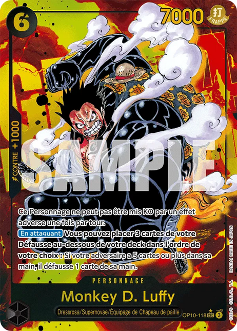 OP10-118 Monkey D. Luffy Secrete Rare Alternative