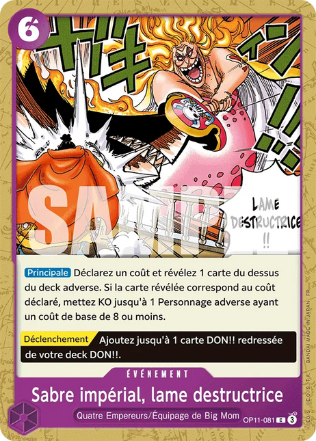 OP11-081 Sabre impérial, lame destructrice x4