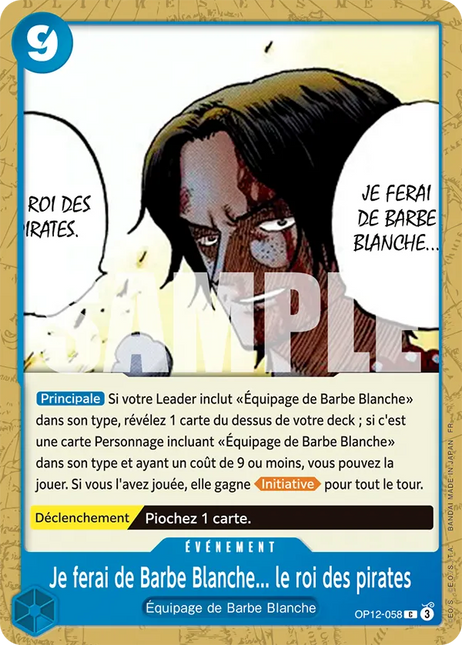 OP12-058 Je ferai de Barbe Blanche... le roi des pirates x4