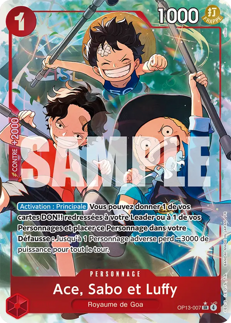 OP13-007 Ace, Sabo et Luffy SR Alternative
