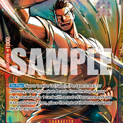 Treasure Cup March 2026 Top 64 Alt-Art Card OP13-016 Monkey.D.Garp