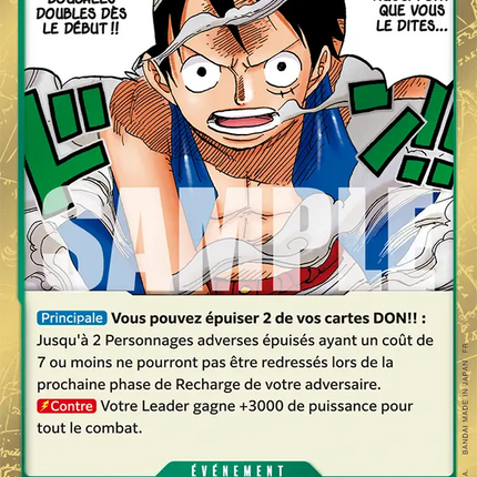OP13-040 S'il est aussi fort que vous le dites... Il va falloir mettre les bouchées doubles dès le début !! x4