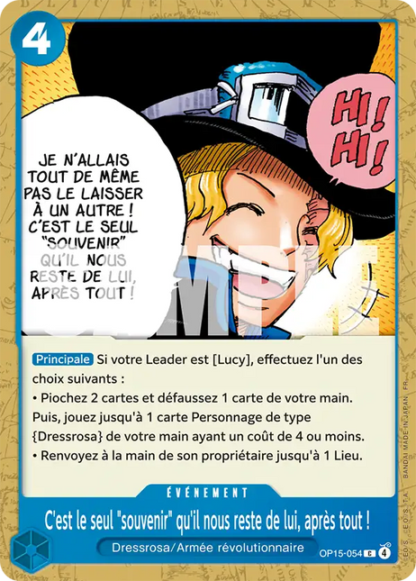 OP15-054 C'est le seul souvenir qu'il nous reste de lui