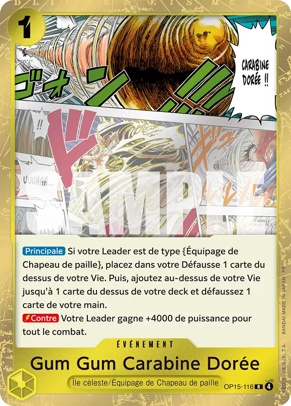 OP15-116 Gum Gum Carabine Dorée x4
