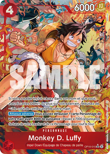 OP16-015 Monkey D. Luffy SR Alternative