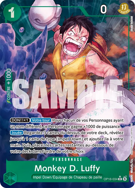 OP16-034 Monkey D. Luffy Rare Alternative
