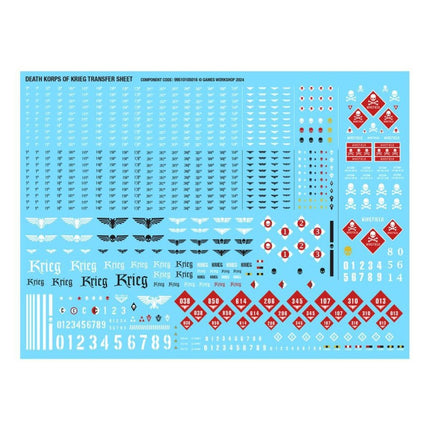 Planche de décalcomanies Death Korps de Krieg