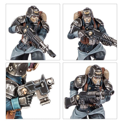 Détails du Death Korps de Krieg : masques à gaz et armes
