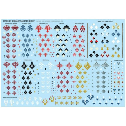 Planche de décalcomanies Cités de Sigmar