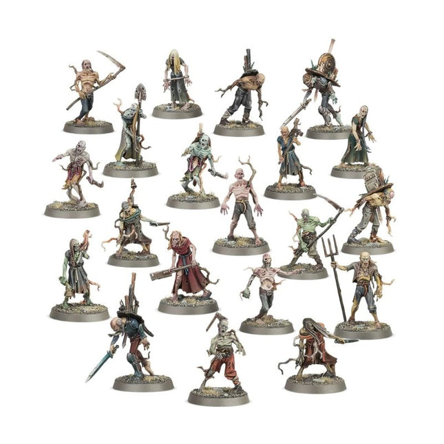 Zombies Marchemorts Soulblight Gravelords, 20 figurines peintes
