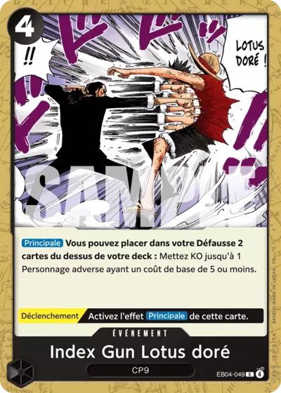 EB04-049 Index Gun Lotus doré