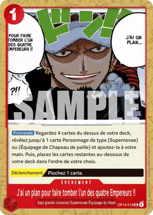 OP14-019 J'ai un plan pour faire tomber l'un des quatre Empereurs !!