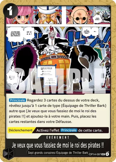 OP14-097 Je veux que vous fassiez de moi le roi des pirates !!