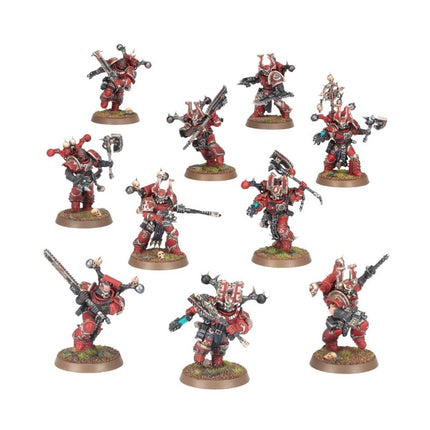 Berzerks de Khorne World Eaters, escouade de 10 figurines peintes
