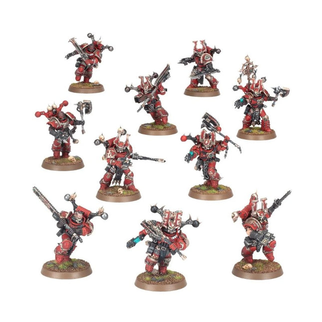 Berzerks de Khorne World Eaters, escouade de 10 figurines peintes
