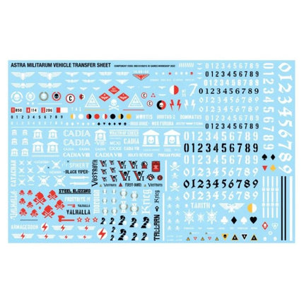Planche de décalcomanies Véhicules Astra Militarum