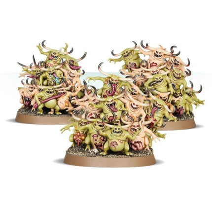 Nurglings Maggotkin of Nurgle, 3 nuées peintes