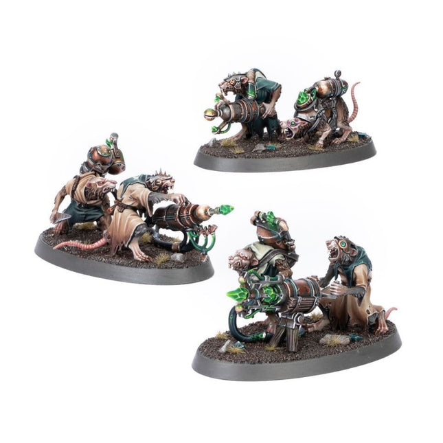Batterie d'Armes Malétincelle Skaven, 3 équipes peintes